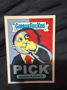 Booger Barack Collectible Trading Card - Red/Blue